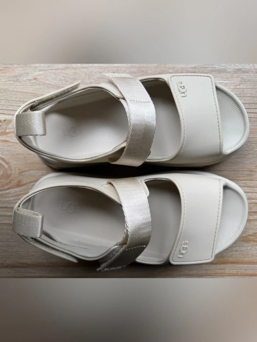 UGG Cream Platform Sandals with Adjustable Straps - Picture 11 of 14